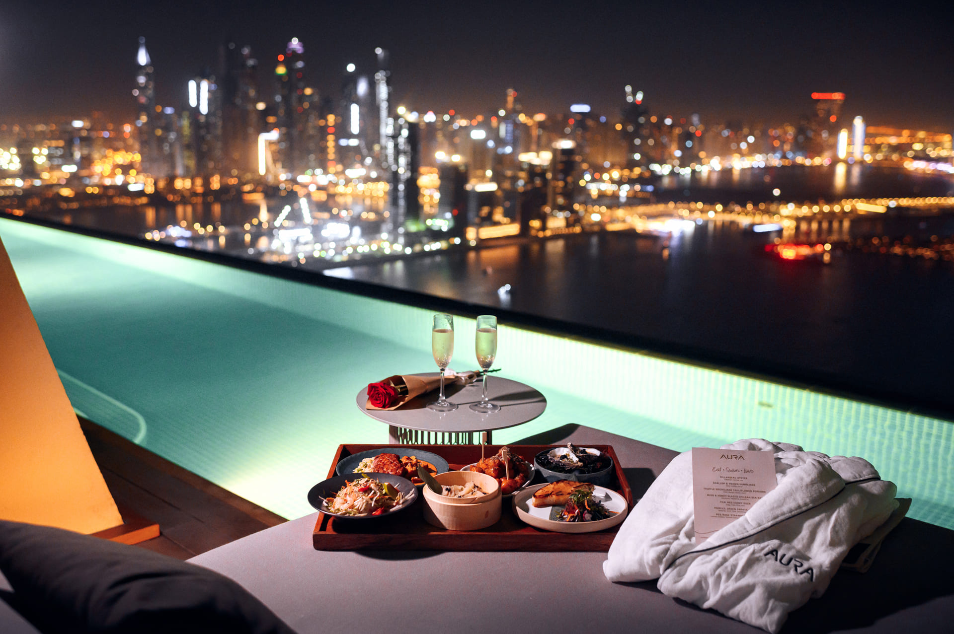 EAT, SWIM, LOVE - AURA SKYPOOL Dubai